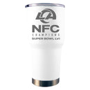 30 oz. Etched White Stainless Steel Tumbler | 2021 NFC Los Angeles Rams