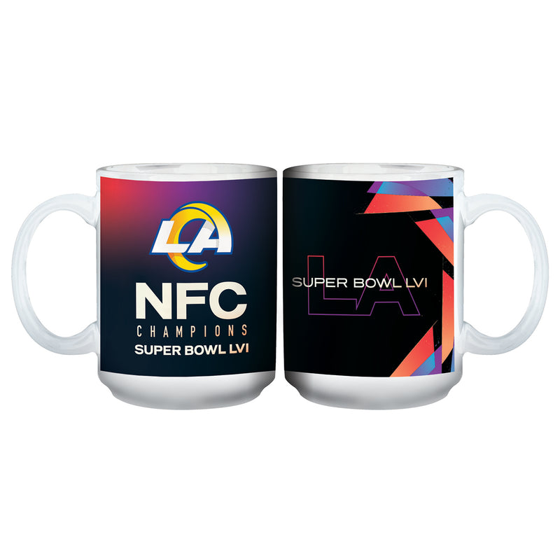 15 oz. White Sublimated Mug | 2021 NFC Los Angeles Rams