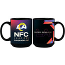 15 oz. Black Sublimated Mug | 2021 NFC Los Angeles Rams