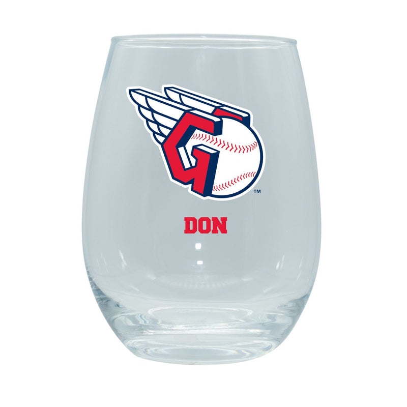 15oz Personalized Stemless Glass | Cleveland Guardians