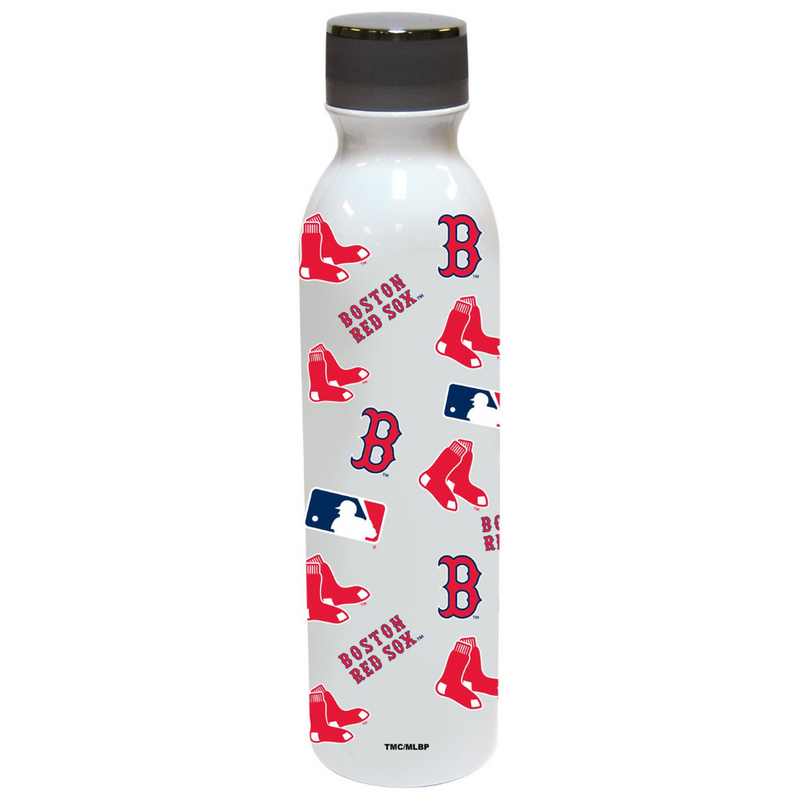 24oz Stainless Steel All Over Print Bottle | Boston Red Sox